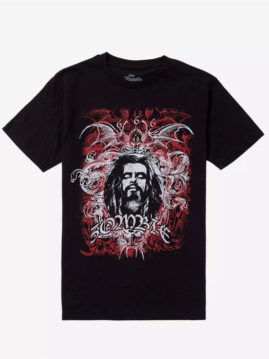 Rob Zombie Tops - Rob Zombie Black Short-Sleeve Graphic Tee with Red & White Artwork